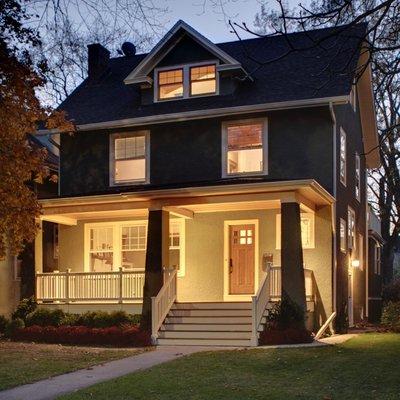 Front porch addition in South East Evanston