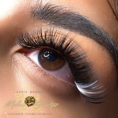 Peek a Boo Colored Light Volume Lashes with Nadia M