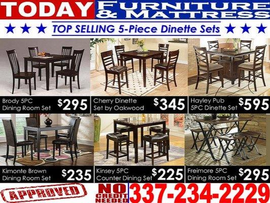 TOP SELLING DINETTE SETS