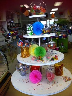 We specialize in candy  & dessert buffet tables