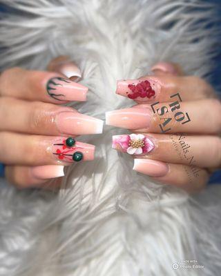 Acrylic fullset Christmas design