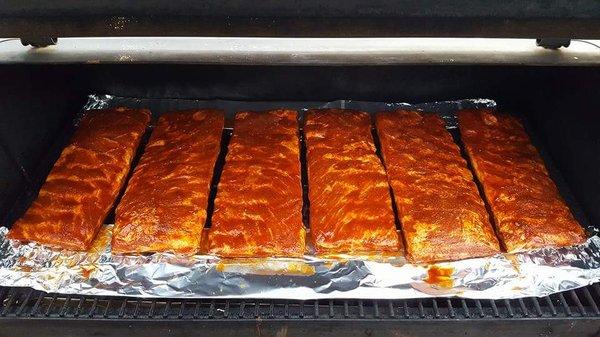 Ribs on the smoker!