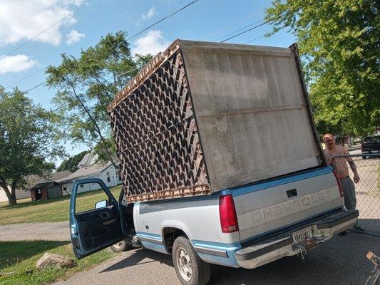 Shed hauled