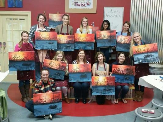 What a great night at Painting with a Twist.