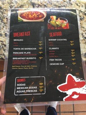 Menu front