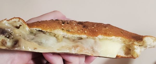 Cheesesteak calzone. . .with very little actual cheesesteak