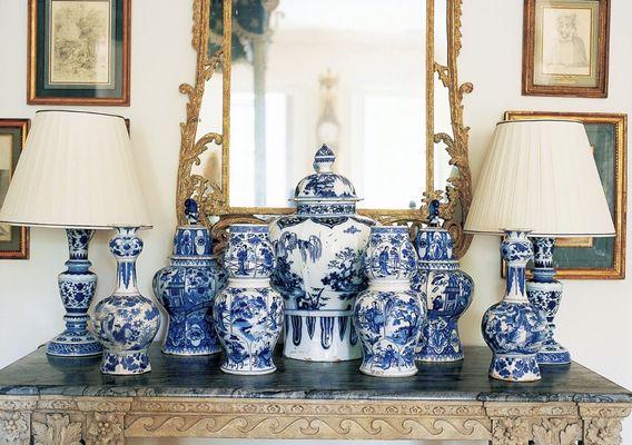 Various Asian Blue & White Ginger Jars and Vases