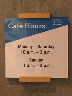 GRPM Café Hours.