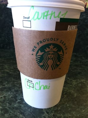 Chocolate chai tea latte.