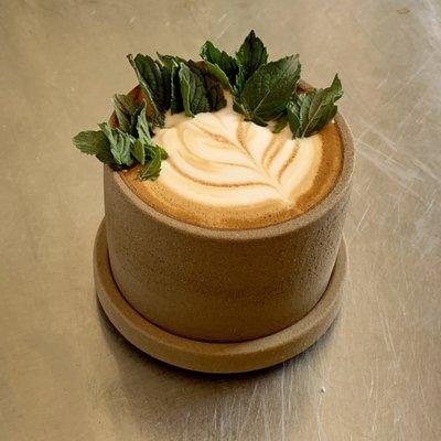 "Espresso craft" mocha with fresh local spearmint