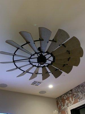 We can install any size fan, any height ceiling