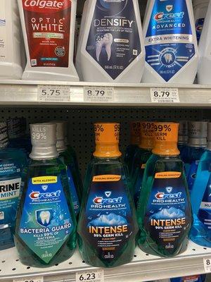 Mouthwash section