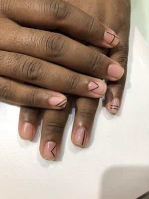 Amazing blank space nail design done freestyle