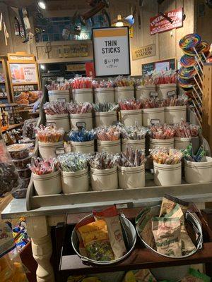 Candy bar at cracker barrel