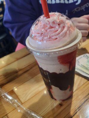 Strawberry and Chocolate frappe