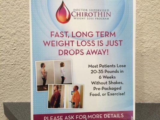 Chirothin Weightloss sign