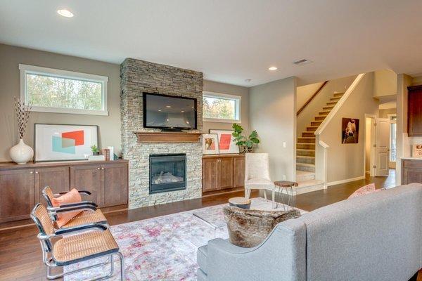 Home staging in the model home of a new neighborhood development