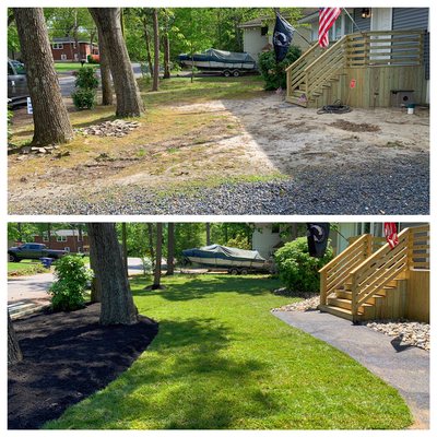 Topsoil, sod, stone and mulch