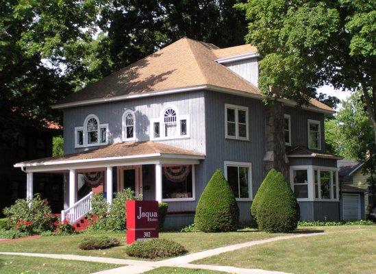 Jaqua Realtors office on S Main Street in Plainwell, MI.