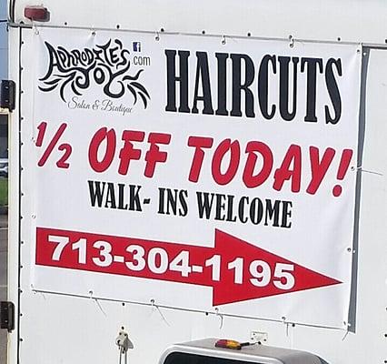 It is a beautiful day for a 1/2 price haircut!!! Come see me today 9-12-2015!!!