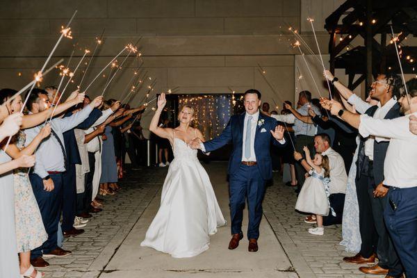 Sparkler send off at Kruse Plaza. photo by Ana Pierson Photography