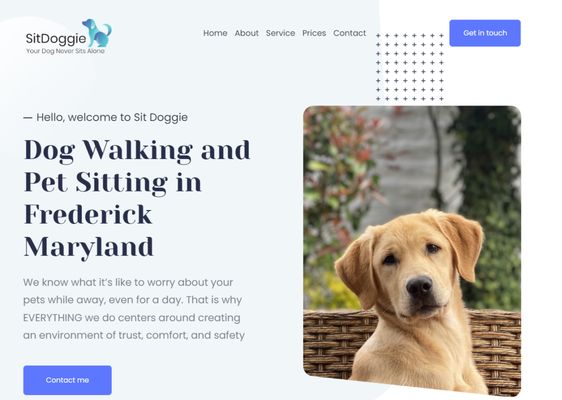 Sitdoggie.com is our main website page