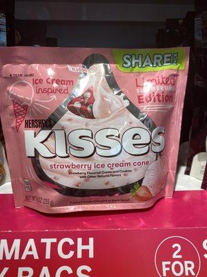 Limited edition Strawberry ice cream cone kisses