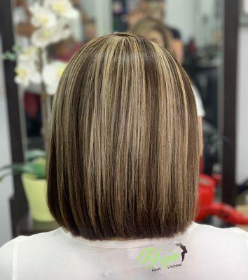 Highlights and a light brown base.