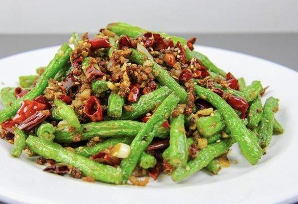 #58 Dry-Fried Green Beans $14.99