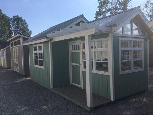 Really nice shed with greenhouse.