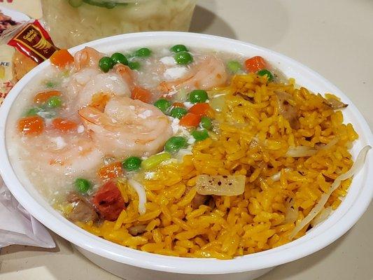 Shrimp with Lobster Sauce, Pork Fried Rice