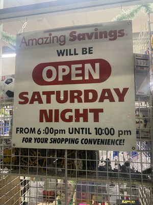 Open Saturdays during holidays