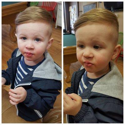 All ages are welcomed here! We're happy to create a trendy new cut for your little one!