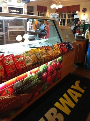 Subway in the gas station.