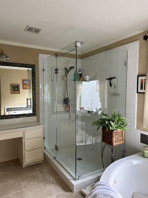 Custom shower and tile