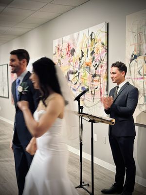 Micro-wedding in Hoboken NJ at Barsky Art Gallery