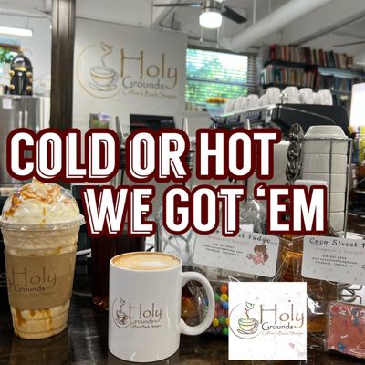 hot  or cold drink we got them #come #checkusout #drinkcoffeeforacause #drinkcoffeedogood. #drinkcoffeefeelgood