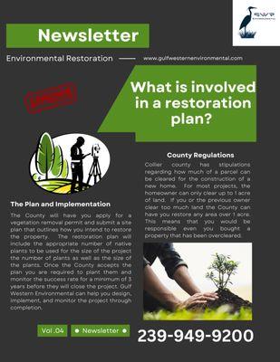 Environmental restoration projects