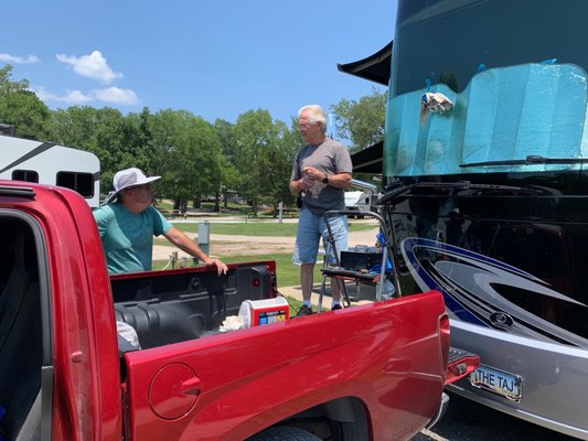 Mobile emergency windshield repair! Not like we can take it into the shop!