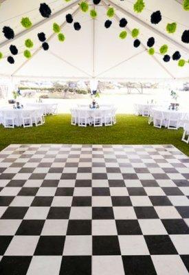 Dance Floors, White, Black, Wood, or Checkered