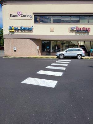 Front entrance in strip mall