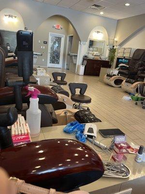 Pedicure area