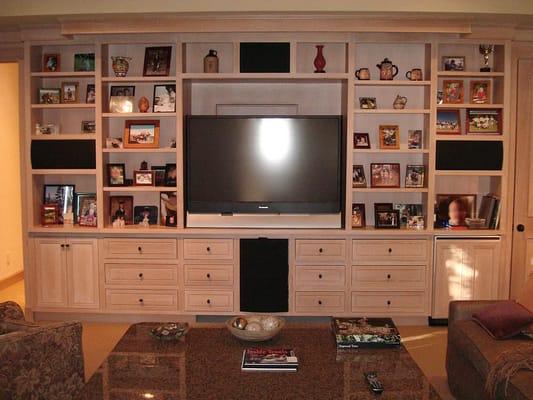 Television in the entertainment center