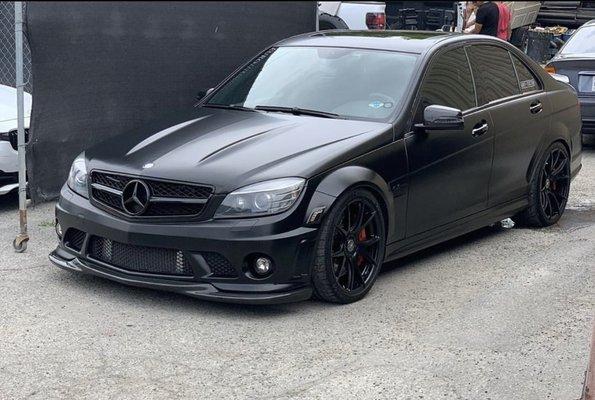 Supercharged C63 in for a full detail.