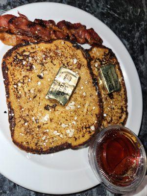 $9 French toast with bacon