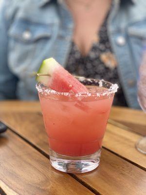 Salted watermelon margarita