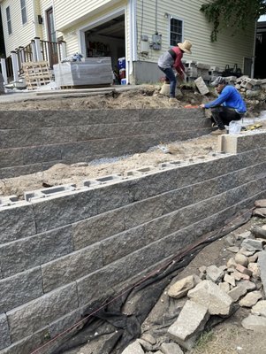 New retaining wall