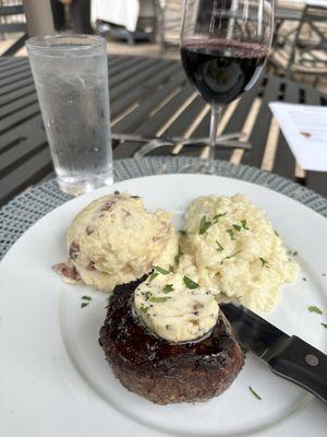 Filet Mignon, Garlic Side Mash Potatoes, Side Risotto