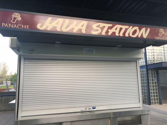 The front of the Java Station after hours!