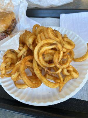 Curly fries, yum!